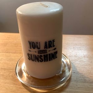 Unscented pillar candle